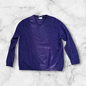 Cashmere Men Sweater - Xxl - Purple 
 Men's Purple V-Neck Sweater